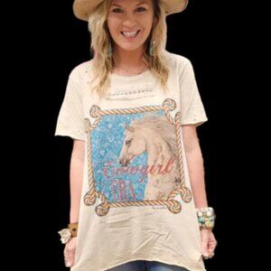 A RARE BIRD COWGIRL ERA TEE
